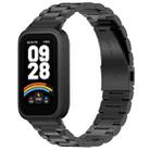 For Redmi Band 3 / Xiaomi Smart Band 9 Active xDfind Three Beads Metal Watch Band(Black) - 1