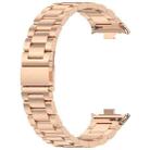For Redmi Band 3 / Xiaomi Smart Band 9 Active xDfind Three Beads Metal Watch Band(Rose Gold) - 3
