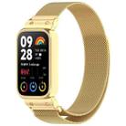 For Xiaomi Smart Band 9 Pro / 8 Pro xDfind Watch Frame Integrated Milan Magnetic Metal Watch Band(Gold) - 1