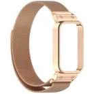 For Xiaomi Smart Band 9 Pro / 8 Pro xDfind Watch Frame Integrated Milan Magnetic Metal Watch Band(Rose Gold) - 2