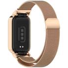 For Xiaomi Smart Band 9 Pro / 8 Pro xDfind Watch Frame Integrated Milan Magnetic Metal Watch Band(Rose Gold) - 3