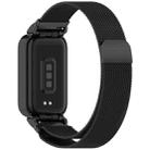 For Redmi Band 2 / Xiaomi Smart Band 8 Active xDfind Watch Frame Integrated Milan Magnetic Metal Watch Band(Black) - 3