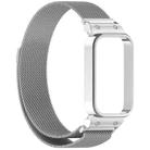 For Redmi Band 2 / Xiaomi Smart Band 8 Active xDfind Watch Frame Integrated Milan Magnetic Metal Watch Band(Silver) - 2