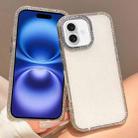 For iPhone 16 Colorful Glitter TPU Hybrid IMD Full Coverage Phone Case(White) - 1