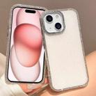 For iPhone 15 Colorful Glitter TPU Hybrid IMD Full Coverage Phone Case(White) - 1