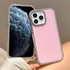 For iPhone 11 Pro Max Colorful Glitter TPU Hybrid IMD Full Coverage Phone Case(Pink) - 1