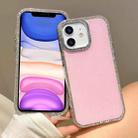 For iPhone 11 Colorful Glitter TPU Hybrid IMD Full Coverage Phone Case(Pink) - 1