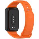 For Redmi Band 2 / Xiaomi Smart Band 8 Active xDfind Soft Silicone Integrated Watch Band(Orange Black) - 2