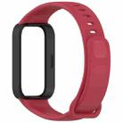 For Redmi Band 2 / Xiaomi Smart Band 8 Active xDfind Soft Silicone Integrated Watch Band(Red Black) - 3