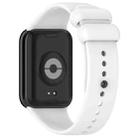 For Xiaomi Smart Band 9 Pro / 8 Pro xDfind Solid Color Black Buckle Silicone Watch Band(White) - 2
