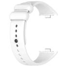 For Xiaomi Smart Band 9 Pro / 8 Pro xDfind Solid Color Black Buckle Silicone Watch Band(White) - 3