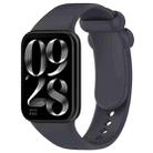 For Xiaomi Smart Band 9 Pro / 8 Pro xDfind Solid Color Black Buckle Silicone Watch Band(Dark Grey) - 1