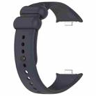 For Xiaomi Smart Band 9 Pro / 8 Pro xDfind Solid Color Black Buckle Silicone Watch Band(Dark Grey) - 3