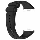 For Xiaomi Smart Band 9 Pro / 8 Pro xDfind Solid Color Black Buckle Silicone Watch Band(Black) - 3
