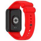 For Xiaomi Smart Band 9 Pro / 8 Pro xDfind Solid Color Black Buckle Silicone Watch Band(Red) - 2