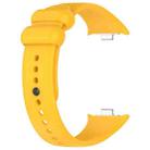 For Xiaomi Smart Band 9 Pro/8 Pro/Redmi Watch 5/4 xDfind Solid Color Black Buckle Silicone Watch Band(Yellow) - 3