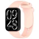 For Xiaomi Band 9 Pro/8 Pro/Redmi Watch 5/4 xDfind Solid Color Black Buckle Silicone Watch Band(Light Pink) - 1