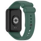 For Xiaomi Smart Band 9 Pro/8 Pro/Redmi Watch 5/4 xDfind Solid Color Black Buckle Silicone Watch Band(Dark Green) - 2