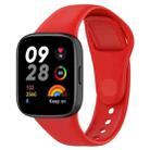 For Redmi Watch 3 Active / Watch 3 Lite xDfind Solid Color Silicone Watch Band(Red) - 1