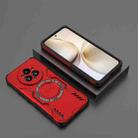 For Realme 14 Pro+ 5G Butterfly Armor MagSafe Magnetic Ring Shockproof Phone Case(Red) - 2