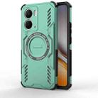 For Realme Neo7x 5G Butterfly Armor MagSafe Magnetic Ring Shockproof Phone Case(Light Green) - 1