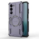 For Realme V60 Pro 5G Butterfly Armor MagSafe Magnetic Ring Shockproof Phone Case(Purple) - 1