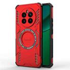 For Realme 12+ 5G Global / P1 5G Global Butterfly Armor MagSafe Magnetic Ring Shockproof Phone Case(Red) - 1