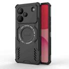 For Realme P4 5G India Butterfly Armor MagSafe Magnetic Ring Shockproof Phone Case(Black) - 1