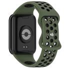 For Redmi Watch 5 / Redmi Watch 4 xDfind Dual Color Butterfly Buckle Silicone Watch Band(Olive Green Black) - 2
