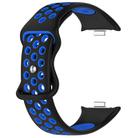 For Redmi Watch 5 / Redmi Watch 4 xDfind Dual Color Butterfly Buckle Silicone Watch Band(Black Blue) - 3