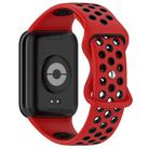 For Redmi Watch 5 / Redmi Watch 4 xDfind Dual Color Butterfly Buckle Silicone Watch Band(Red Black) - 2
