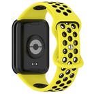For Redmi Watch 5 / Redmi Watch 4 xDfind Dual Color Butterfly Buckle Silicone Watch Band(Yellow Black) - 2
