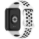 For Xiaomi Smart Band 9 Pro / 8 Pro xDfind Dual Color Butterfly Buckle Silicone Watch Band(White Black) - 2