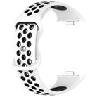 For Xiaomi Smart Band 9 Pro / 8 Pro xDfind Dual Color Butterfly Buckle Silicone Watch Band(White Black) - 3
