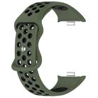 For Xiaomi Smart Band 9 Pro / 8 Pro xDfind Dual Color Butterfly Buckle Silicone Watch Band(Olive Green Black) - 3