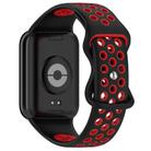 For Xiaomi Smart Band 9 Pro / 8 Pro xDfind Dual Color Butterfly Buckle Silicone Watch Band(Black Red) - 2