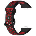 For Xiaomi Smart Band 9 Pro / 8 Pro xDfind Dual Color Butterfly Buckle Silicone Watch Band(Black Red) - 3