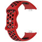 For Xiaomi Smart Band 9 Pro / 8 Pro xDfind Dual Color Butterfly Buckle Silicone Watch Band(Red Black) - 3