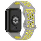 For Xiaomi Smart Band 9 Pro / 8 Pro xDfind Dual Color Butterfly Buckle Silicone Watch Band(Gray Yellow) - 2