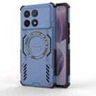For Redmi K70 5G Butterfly Armor MagSafe Magnetic Ring Shockproof Phone Case(Blue) - 1