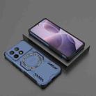 For Redmi K70 5G Butterfly Armor MagSafe Magnetic Ring Shockproof Phone Case(Blue) - 2