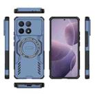 For Redmi K70 5G Butterfly Armor MagSafe Magnetic Ring Shockproof Phone Case(Blue) - 3