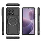 For Redmi K70 5G Butterfly Armor MagSafe Magnetic Ring Shockproof Phone Case(Black) - 3
