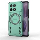 For Redmi K70 5G Butterfly Armor MagSafe Magnetic Ring Shockproof Phone Case(Light Green) - 1