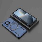 For Redmi K70E 5G Butterfly Armor MagSafe Magnetic Ring Shockproof Phone Case(Blue) - 2