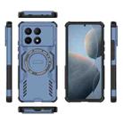 For Redmi K70E 5G Butterfly Armor MagSafe Magnetic Ring Shockproof Phone Case(Blue) - 3