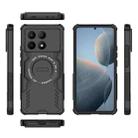 For Redmi K70E 5G Butterfly Armor MagSafe Magnetic Ring Shockproof Phone Case(Black) - 3