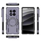 For Redmi Note 14 Pro+ 5G Butterfly Armor MagSafe Magnetic Ring Shockproof Phone Case(Purple) - 3
