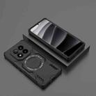 For Redmi Note 14 Pro+ 5G Butterfly Armor MagSafe Magnetic Ring Shockproof Phone Case(Black) - 2