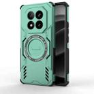 For Redmi Note 14 Pro+ 5G Butterfly Armor MagSafe Magnetic Ring Shockproof Phone Case(Light Green) - 1